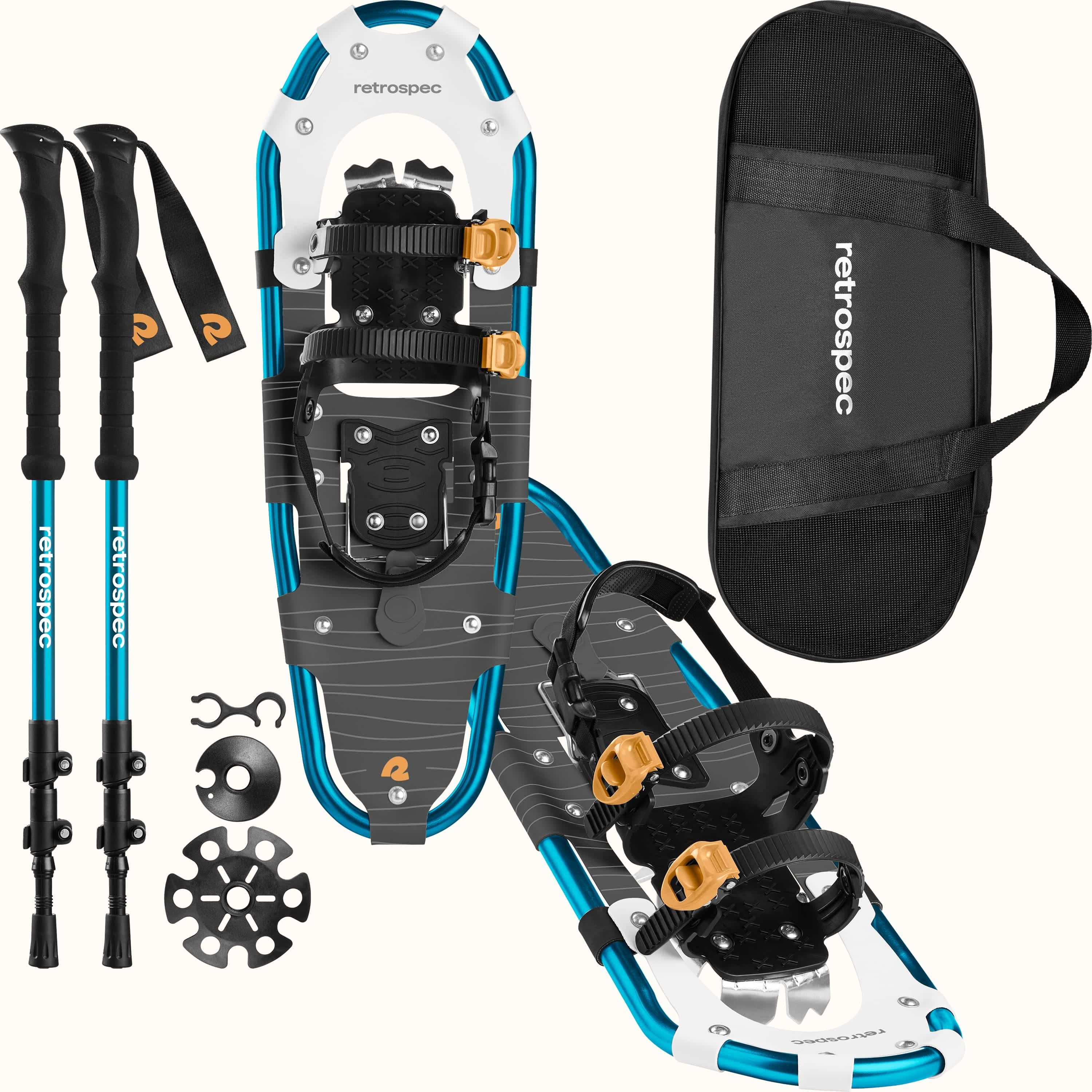 Adult Snowshoes w/Carry Bag & Trekking good Poles