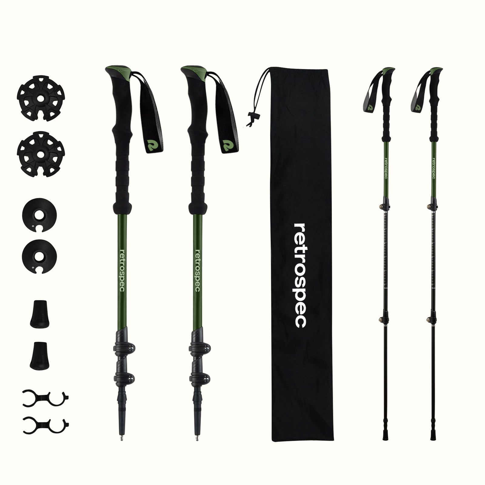 Solstice Aluminum Hiking Poles | Matte Forest