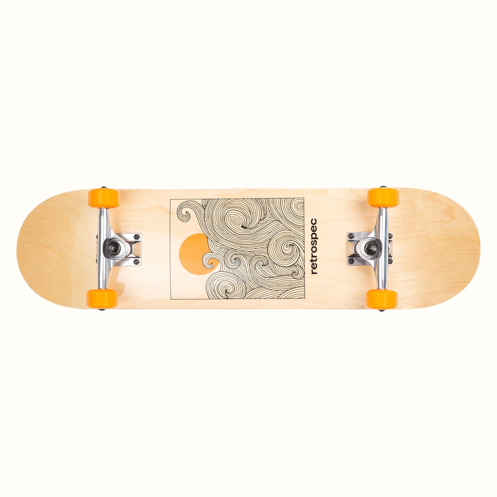 Alameda 7.5"/8" Complete Skateboard | Tangerine Wave