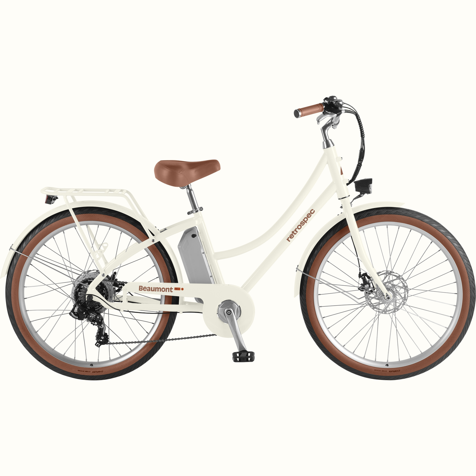 Beaumont Rev 2 City Electric Bike - Step Through | Eggshell