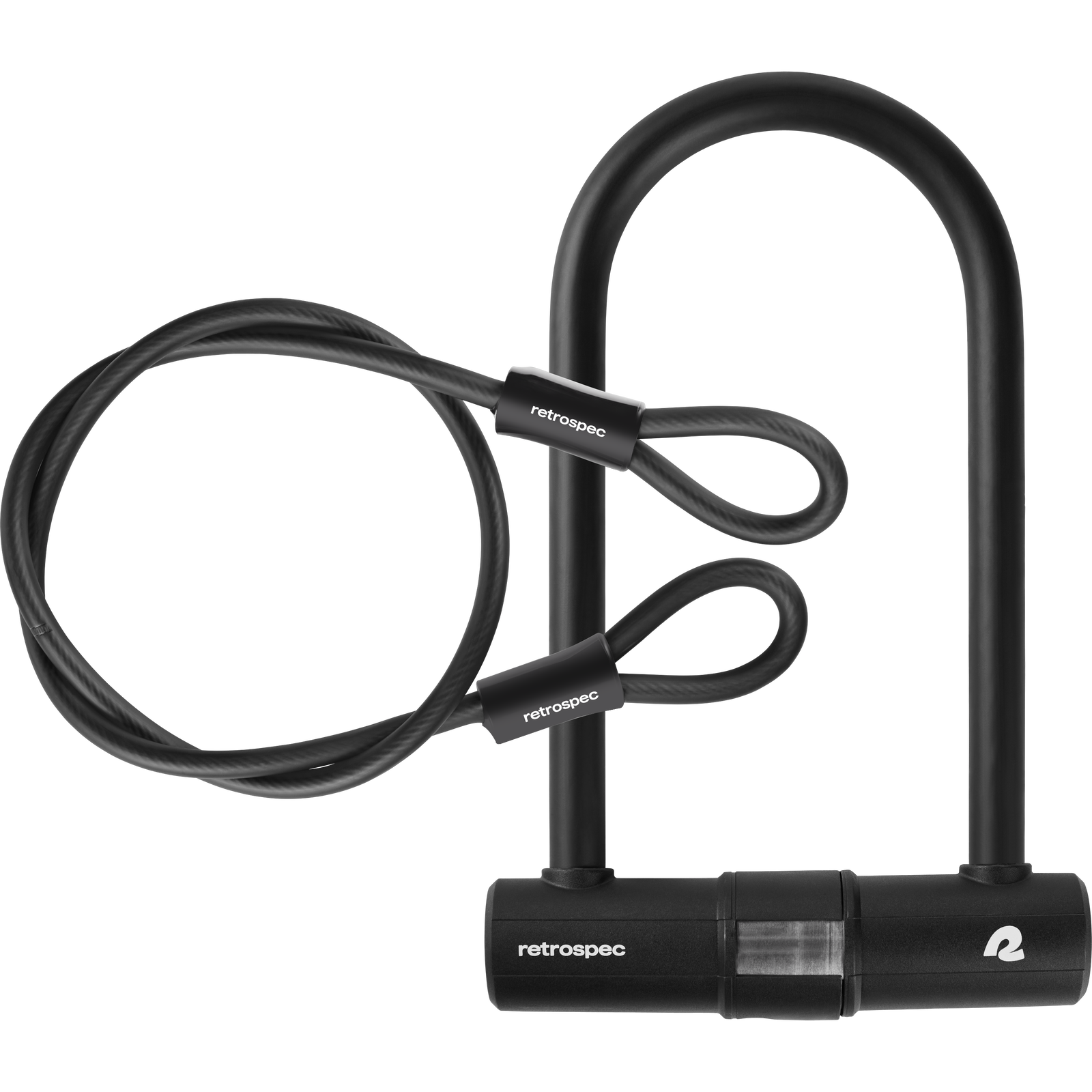 Lookout U-Lock Bike Lock With Cable - 14mm | Matte Black