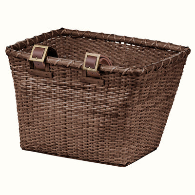 Retrospec Toto Handwoven Cane Basket | Dark Stain