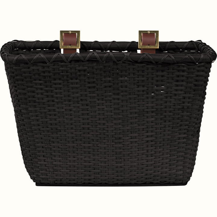 Retrospec Toto Handwoven Cane Basket | Black