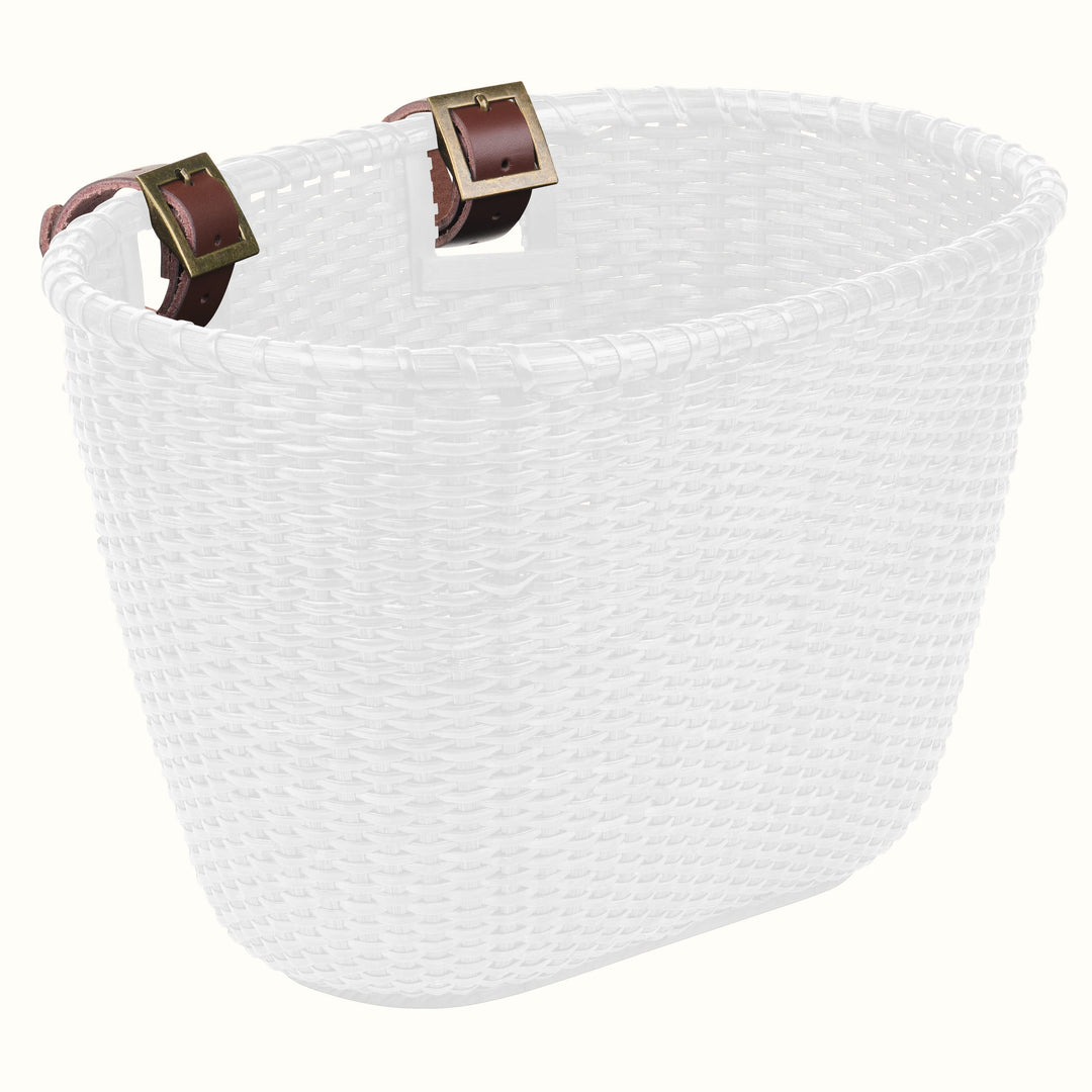 Dreamcatcher Handwoven Cane Basket | White