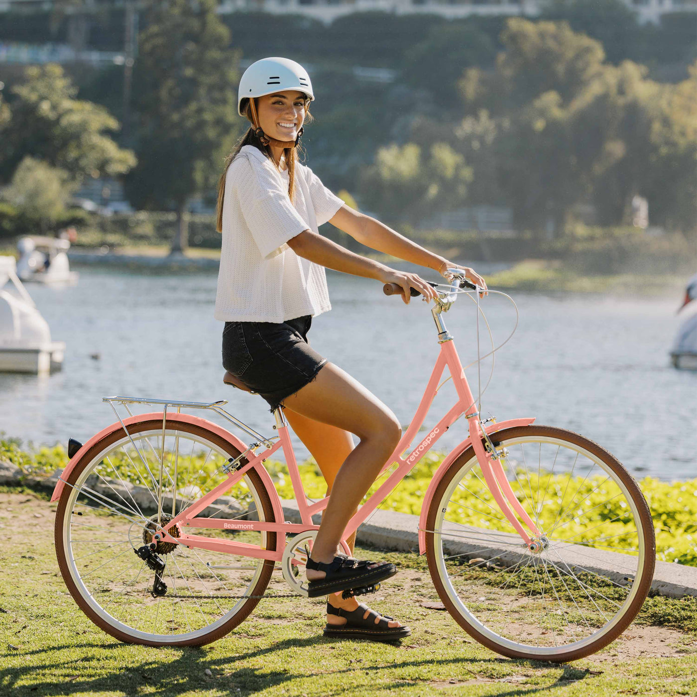 Beaumont Step Through City Bike 7s | Legacy Blush