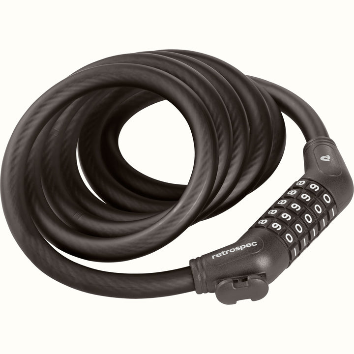 Grizzly Plus Integrated Combo Cable Bike Lock - 12mm | Matte Basalt