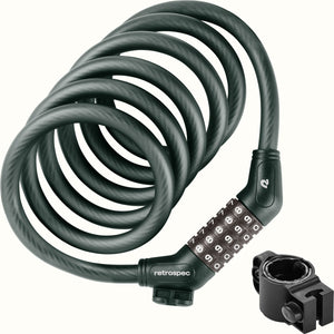 Grizzly Plus Integrated Combo Cable Bike Lock - 12mm 
