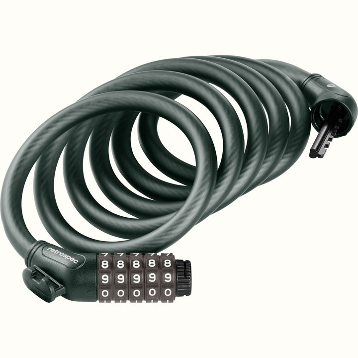 Grizzly Plus Integrated Combo Cable Bike Lock - 12mm | Matte Everglade