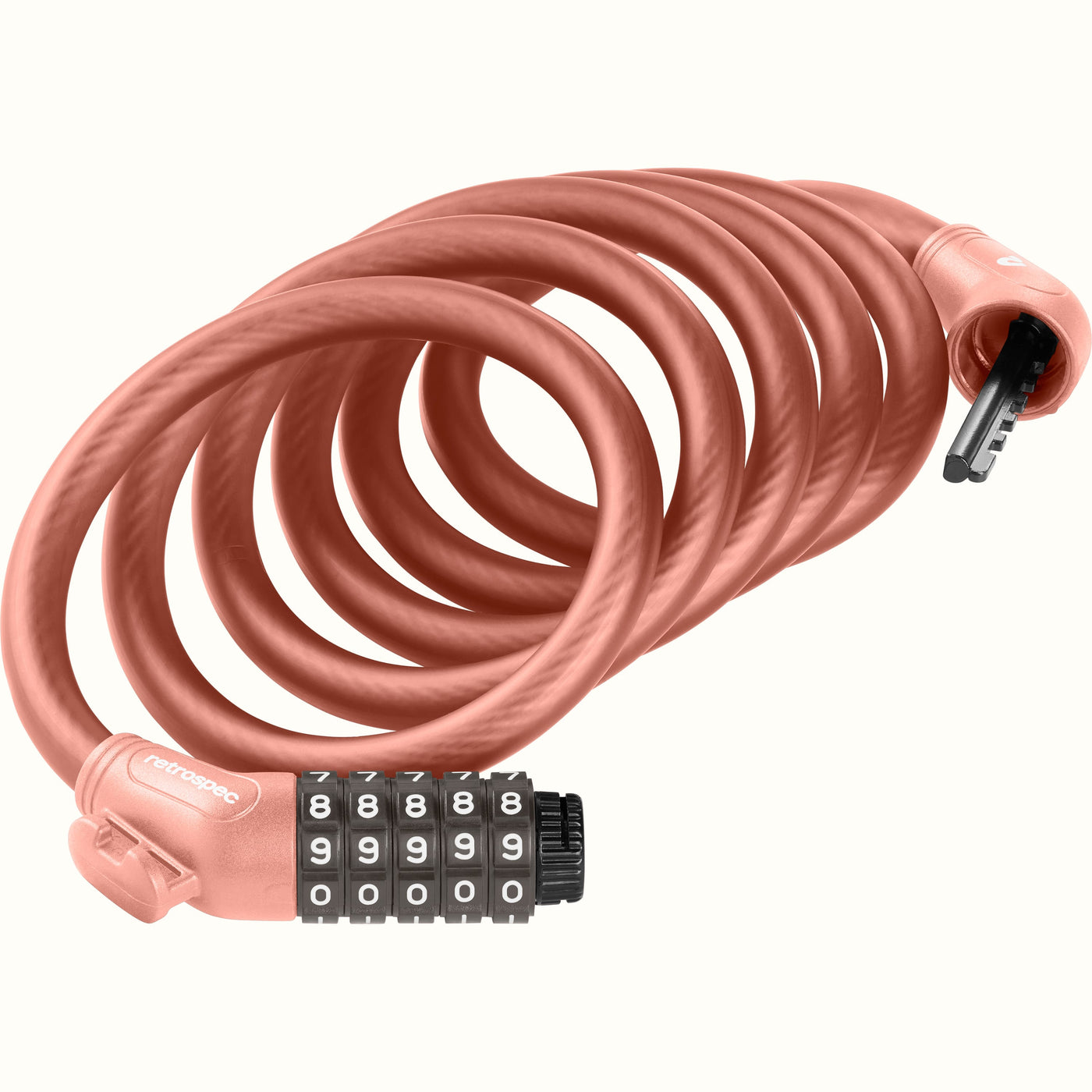 Grizzly Plus Integrated Combo Cable Bike Lock - 12mm | Matte Blush