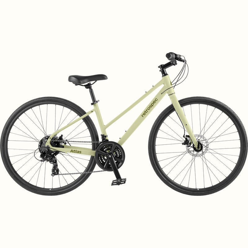 Atlas Fitness Hybrid Bike - Step Through 21-Speed | Spring Green