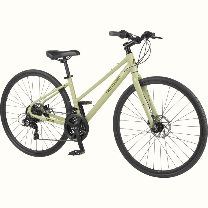 Atlas Fitness Hybrid Bike - Step Through 21-Speed | Spring Green