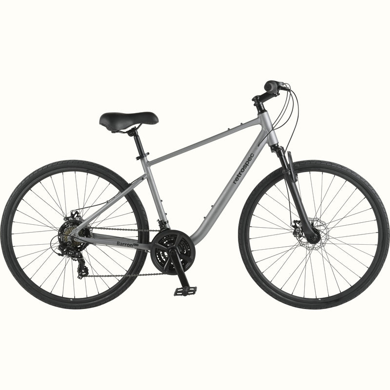 Barron Plus Comfort Hybrid Bike - 21-Speed | Matte Shale