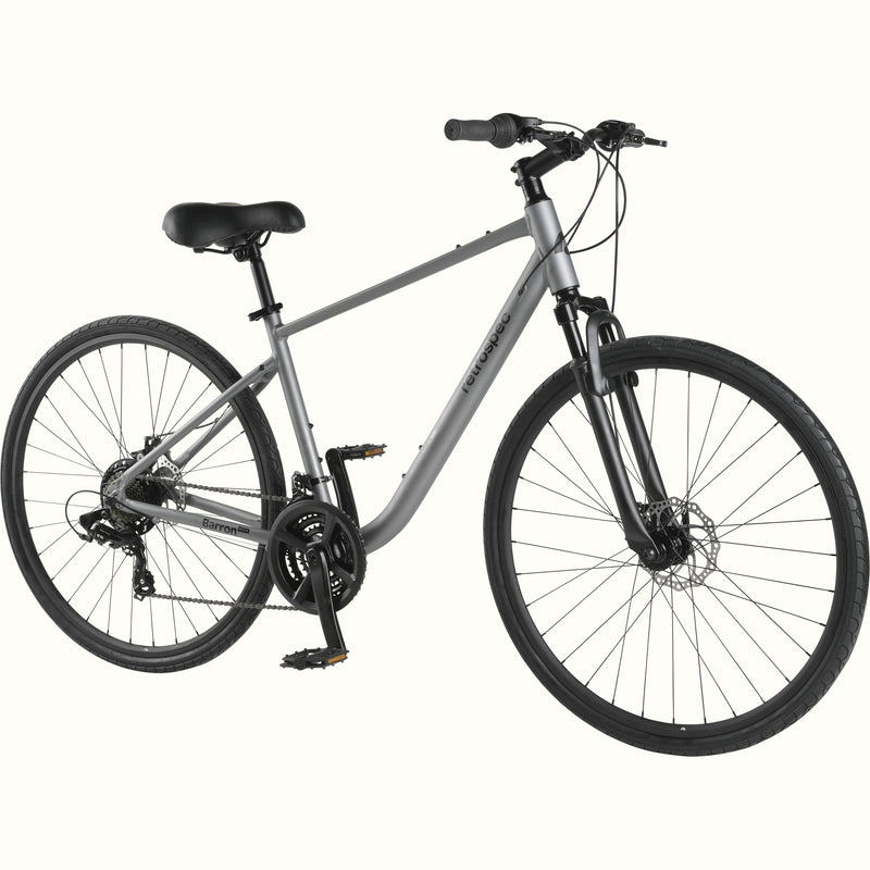 Barron Plus Comfort Hybrid Bike - 21-Speed | Matte Shale