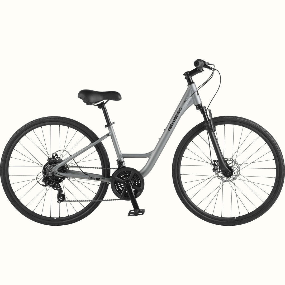 Barron Plus Comfort Hybrid Bike - 21-Speed - Step Through | Matte Shale