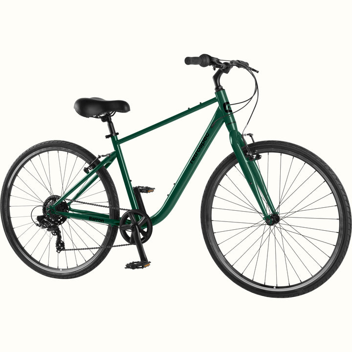 retrospec Barron city bike in sycamore green shown from a front angle side view
