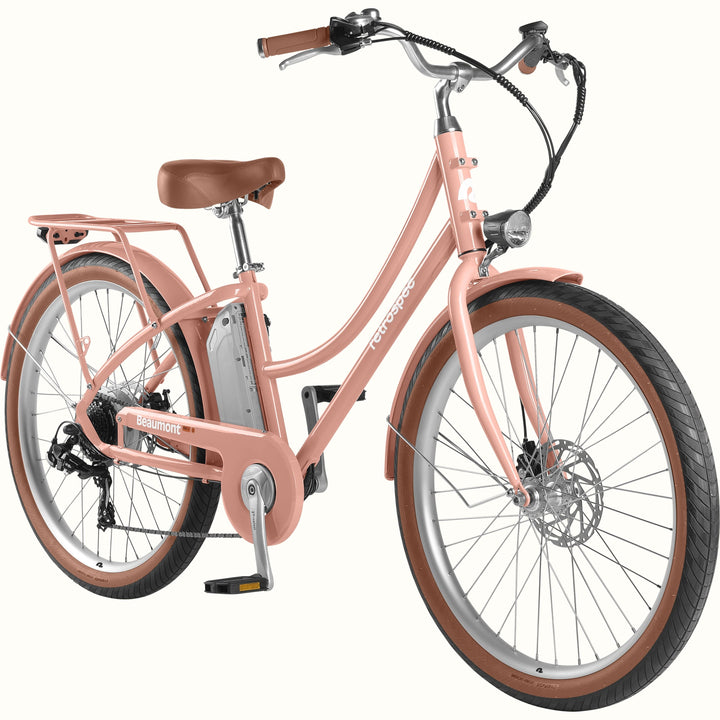 Beaumont Rev Electric City Bike - Step Through | Blush