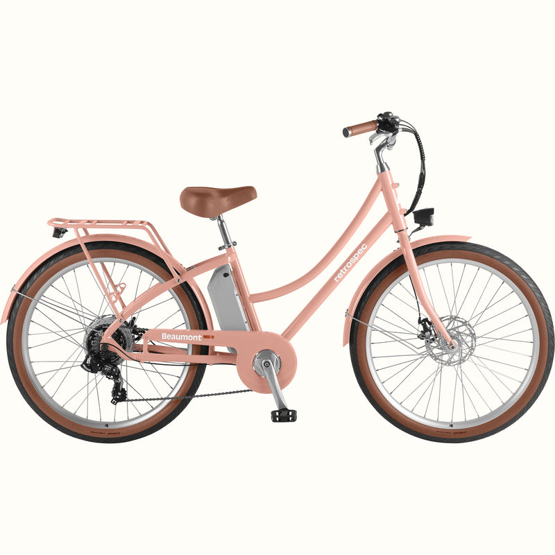 Beaumont Rev Electric City Bike - Step Through | Blush