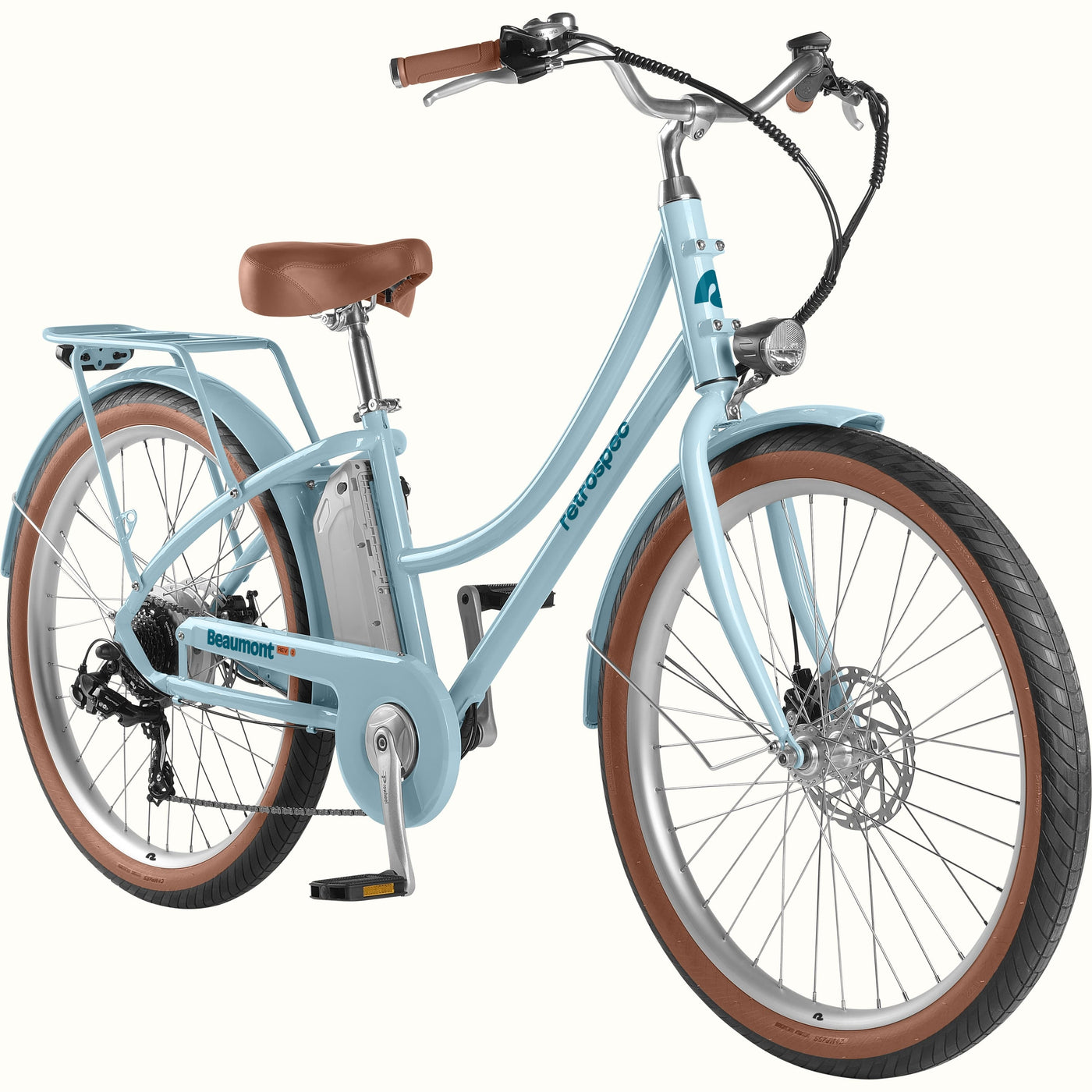 Beaumont Rev Electric City Bike - Step Through | Cool Mint