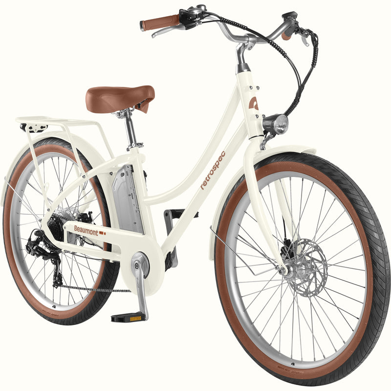 Beaumont Rev Electric City Bike - Step Through | Eggshell