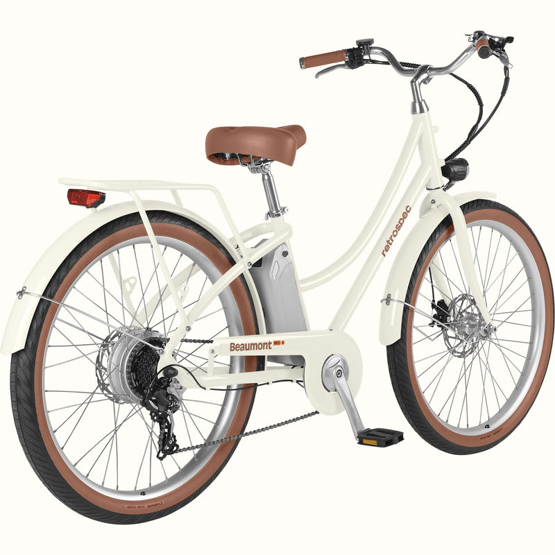 Beaumont Rev Electric City Bike - Step Through | Eggshell