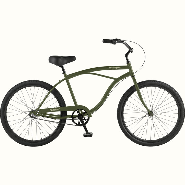 Chatham Beach Cruiser Bike - 3 Speed | Matte Olive Drab