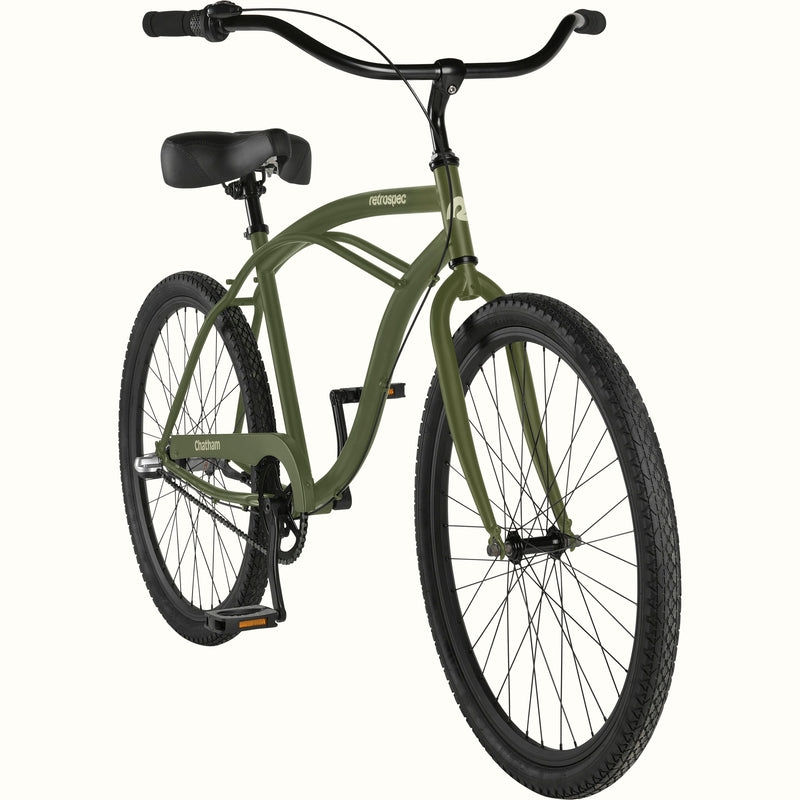 Chatham Beach Cruiser Bike - 3 Speed | Matte Olive Drab