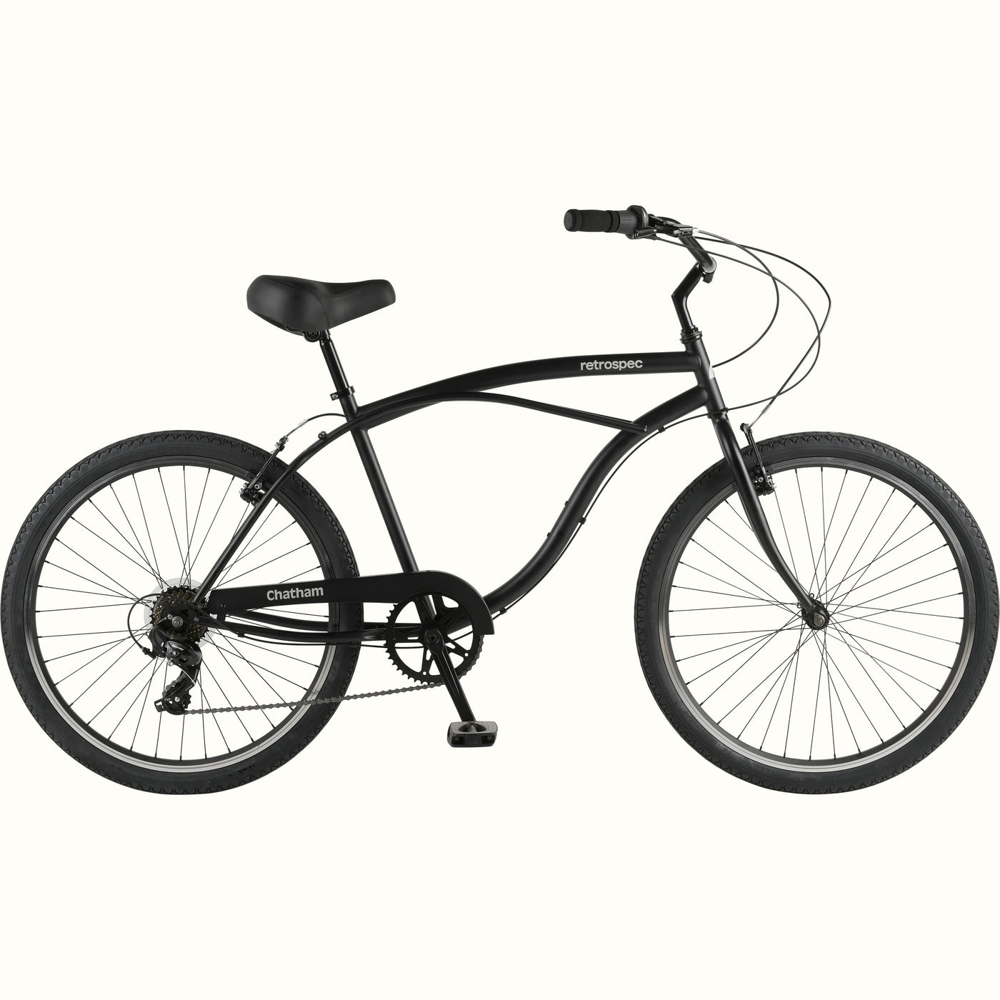 Chatham Beach Cruiser Bike - 7 Speed | Matte Black