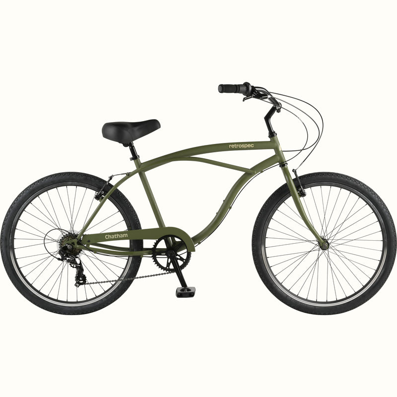 Chatham Beach Cruiser Bike - 7 Speed | Matte Olive Drab