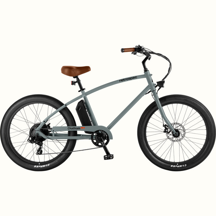 Chatham Rev 2 Electric Beach Cruiser Bike | Anchor Gray