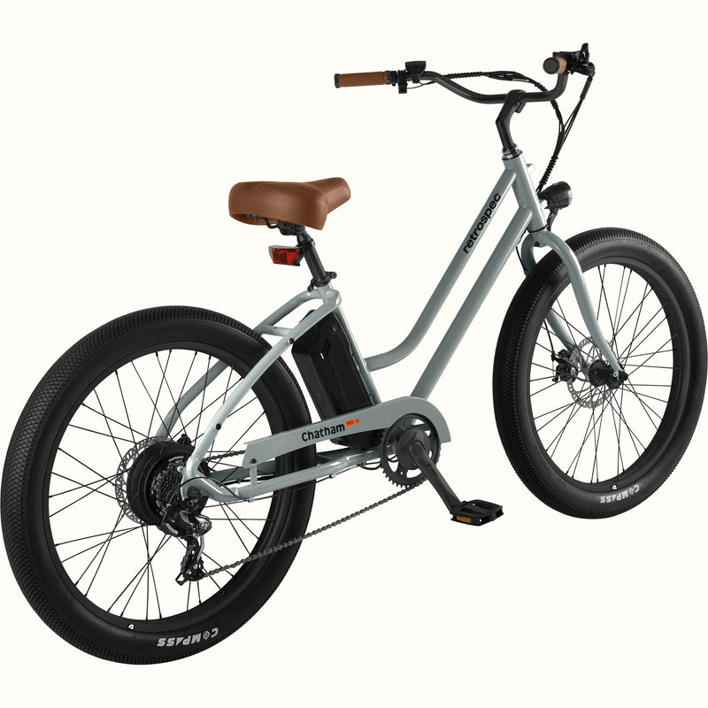 Chatham Rev 2 Electric Beach Cruiser Bike - Step Through | Anchor Gray