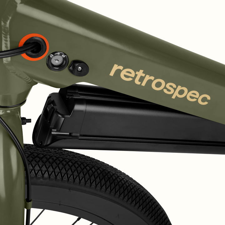 Chatham Rev+ Electric Beach Cruiser Bike | Matte Olive Drab