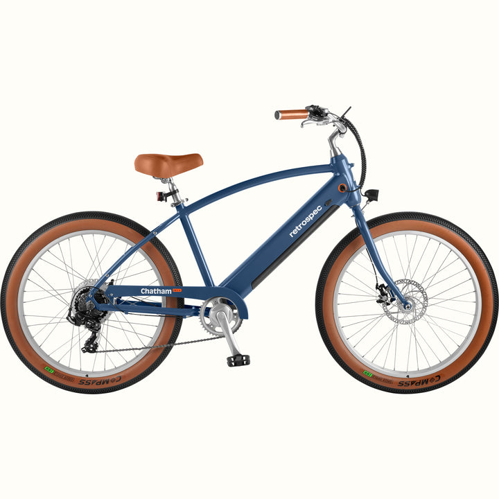 Chatham Rev+ Electric Beach Cruiser Bike | Matte Navy 