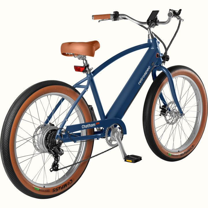 Chatham Rev+ Electric Beach Cruiser Bike | Matte Navy 