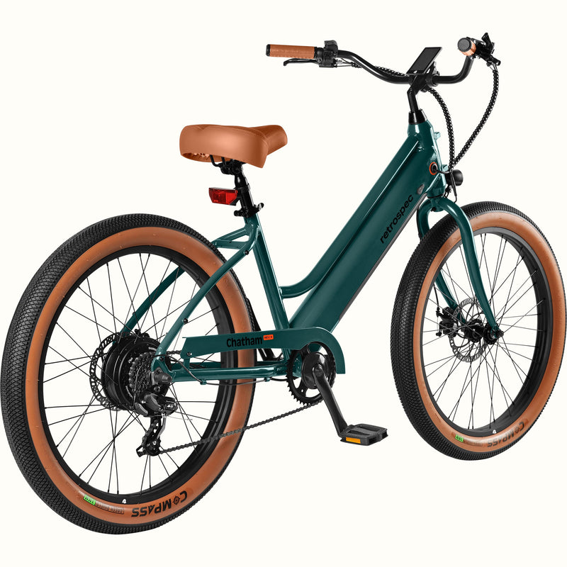 Chatham Rev+ Electric Beach Cruiser Bike - Step Through | Everglade