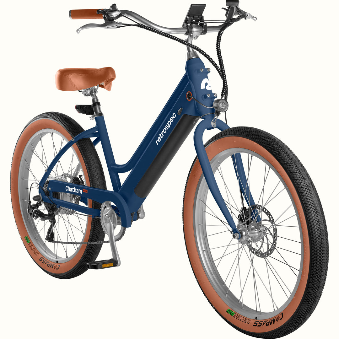 Chatham Rev+ Electric Beach Cruiser Bike – Step Through – TicSpin