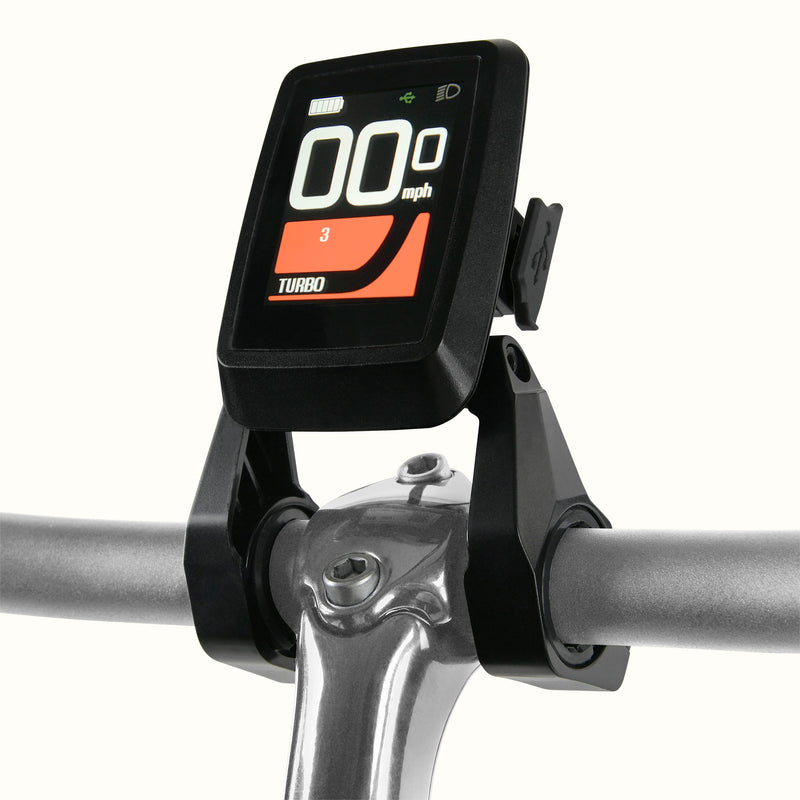 Ananda E-System on the Chatham Rev+ 2 Electric Beach Cruiser Bike handlebars.