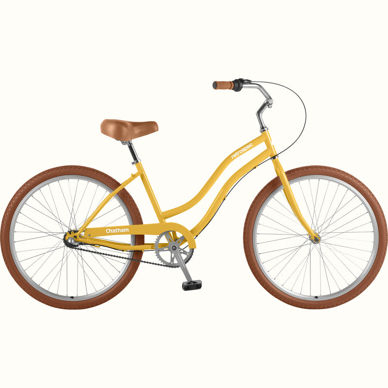 Chatham Beach Cruiser Bike - Step Through 3 Speed | Sunflower