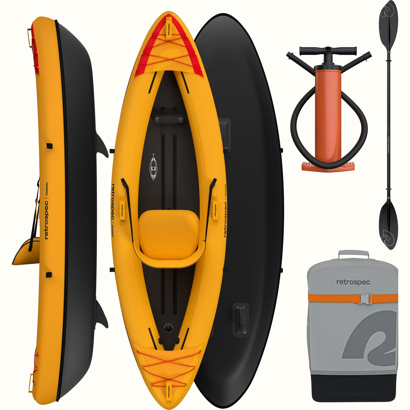 Coaster Inflatable Kayak - Single/Tandem | Retrospec