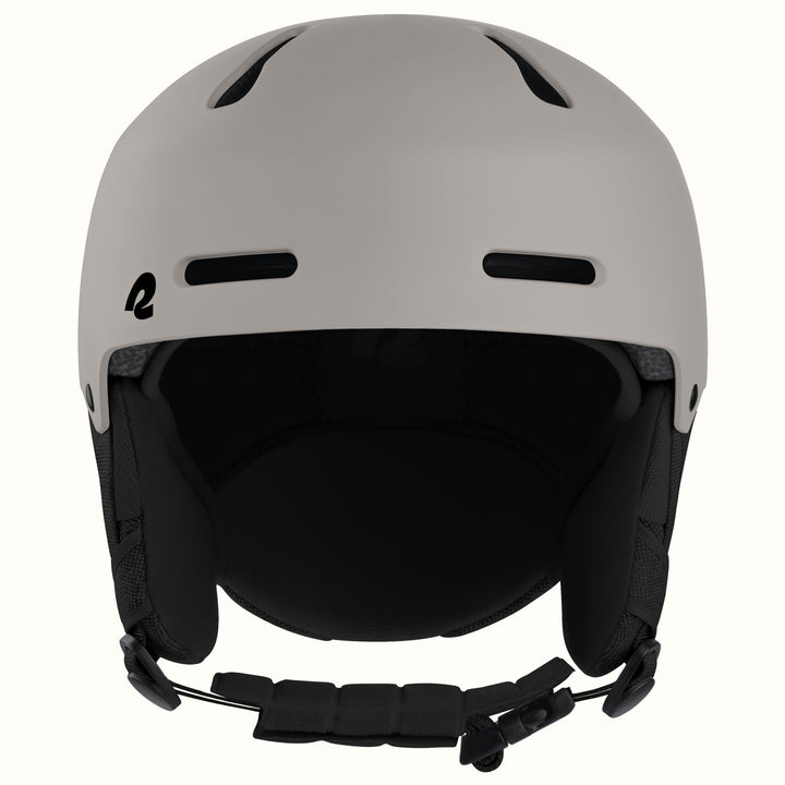 retrospec Comstock womens ski helmet in matte canyon, front view showing plush ear pads and chin strap.