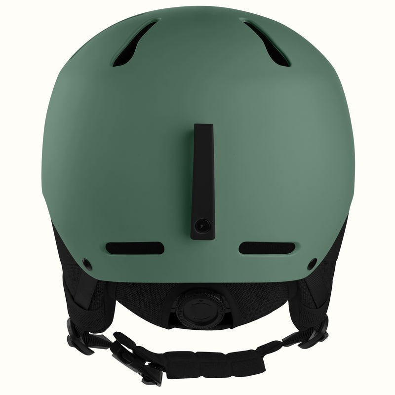retrospec Comstock mens ski helmet in matte summit grove, rear view showing the fit-adjust dial system.