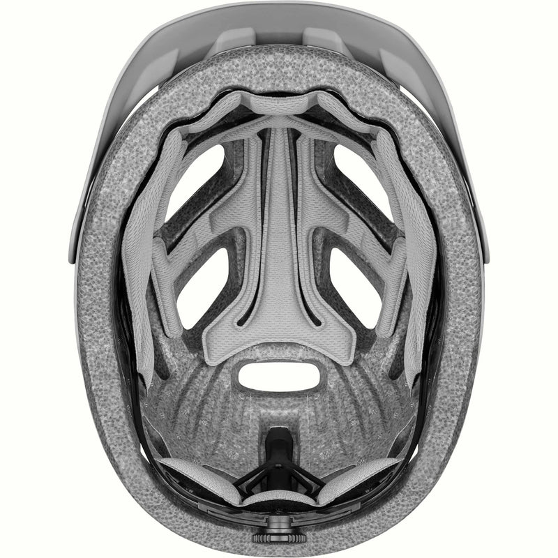 Interior view of a Lennon Commuter Bike Helmet in Matte White, showing the structured foam padding, ventilation channels, and fit system against a clean background.
