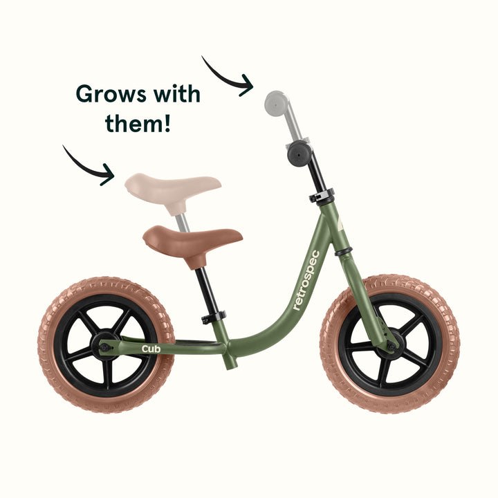 Cub 2 Kids’ Balance Bike (18 months-4 years) | Matte Olive Drab