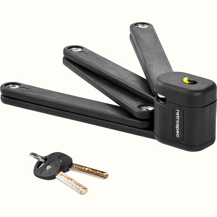 Fortitude Folding Bike Lock With Carrier - 5mm | Black