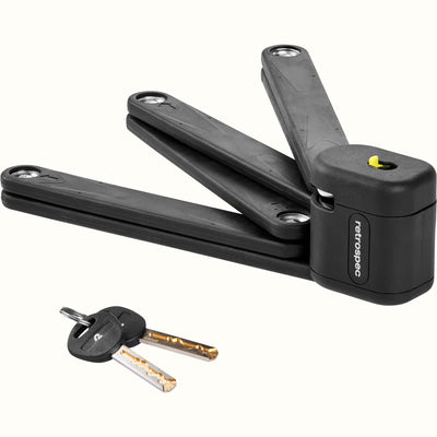 Fortitude Folding Bike Lock With Carrier - 5mm | Black