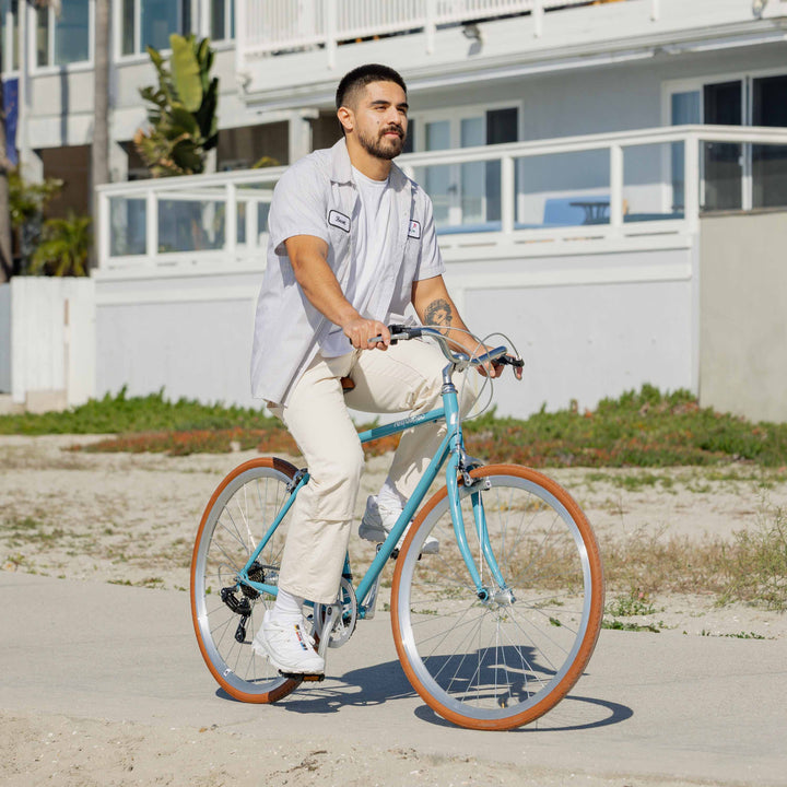 Kinney 7 Speed City Bike | Coastal Blue