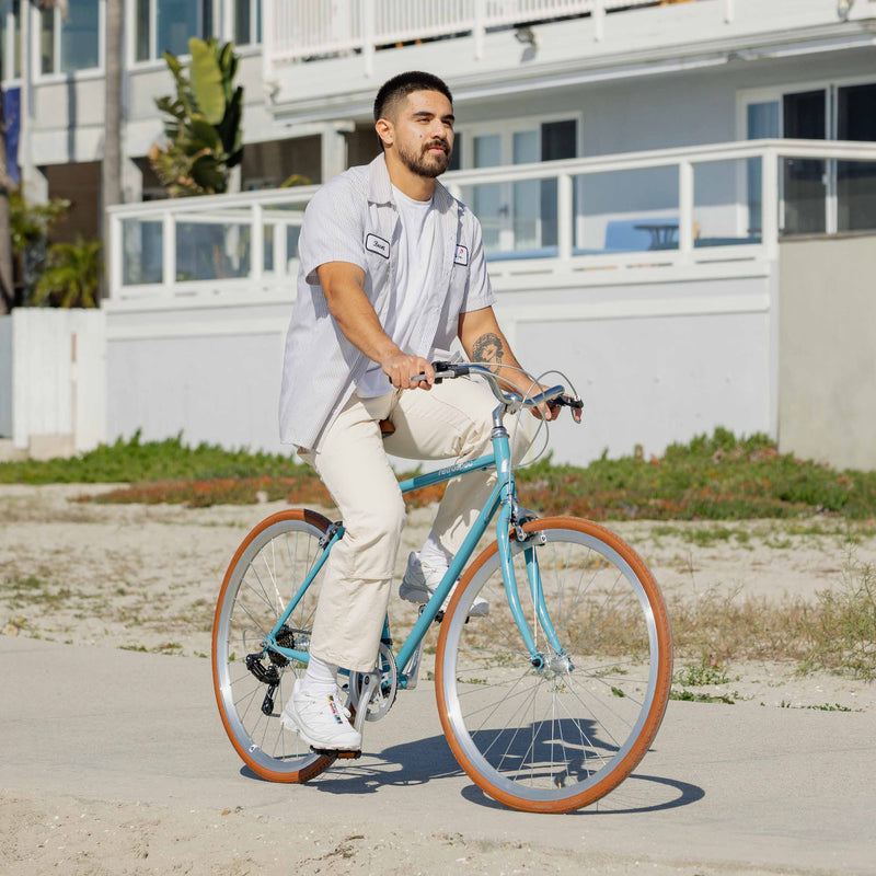 Kinney 7 Speed City Bike | Coastal Blue