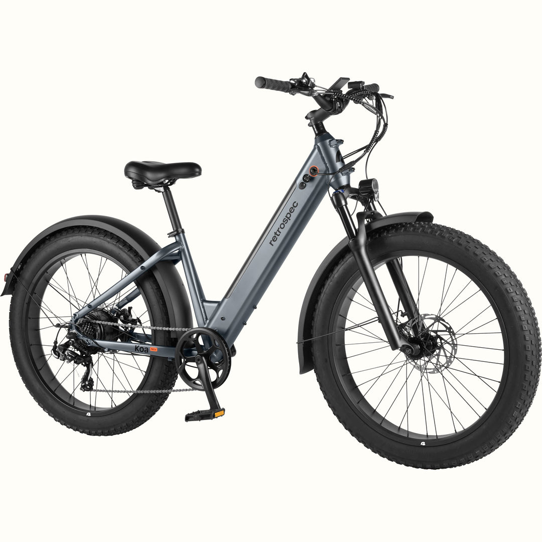 Koa Rev 2 26” Fat Tire Electric Bike - Step Through | Matte Graphite