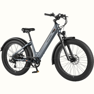 Koa Rev 2 26” Fat Tire Electric Bike - Step Through | Matte Graphite