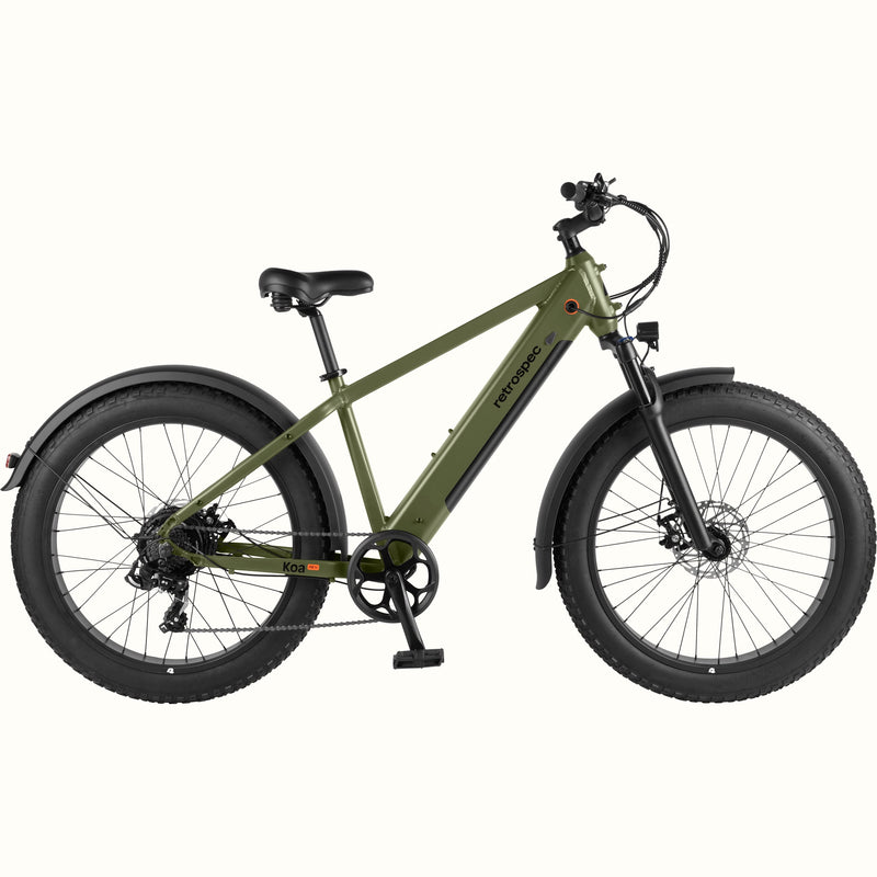 Koa Rev 2 26” Fat Tire Electric Bike | Matte Olive Drab