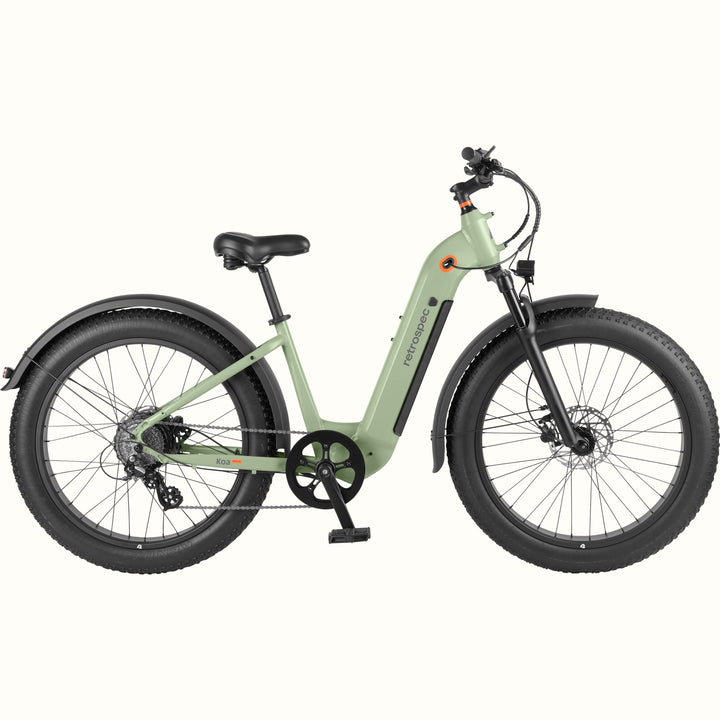 Koa Rev+ 26” Fat Tire Electric Bike - Step Through | Matte Sage